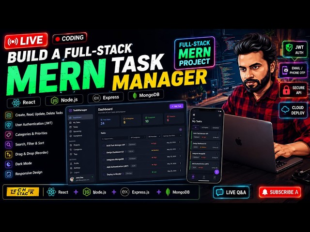 Build a Full-Stack MERN Task Manager | React, Node.js, MongoDB, Express | MERN Project #software