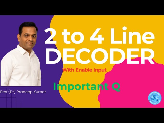 L3.15 2x4 Line Decoder | Decoder with Enable Input | Decoder De-multiplexer