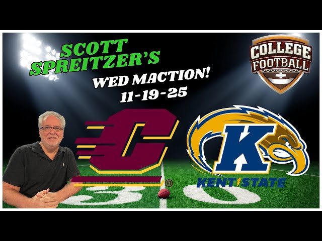 Free College Football Pick Central Michigan Chippewas vs Kent State Golden Flashes, 11/19/2025