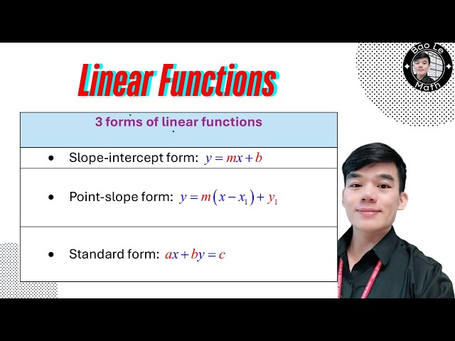 Rate of Change + Linear Equations: Slope-Intercept, Point-Slope, & Standard Form