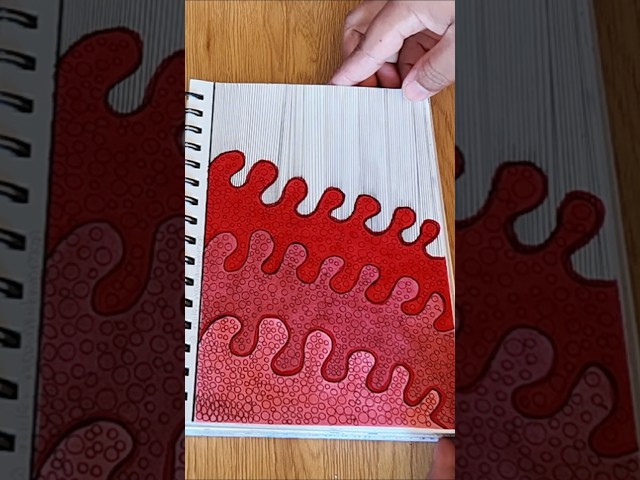 Abstract Doodle Art | Red Bubble Pattern #Shorts