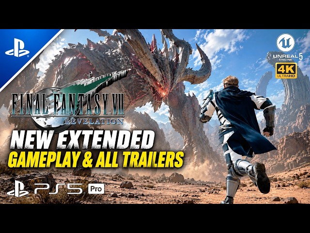 FINAL FANTASY VII REVELATION NEW Extended Gameplay DEMO & All Trailers | BRUTAL OPEN WORLD RPG