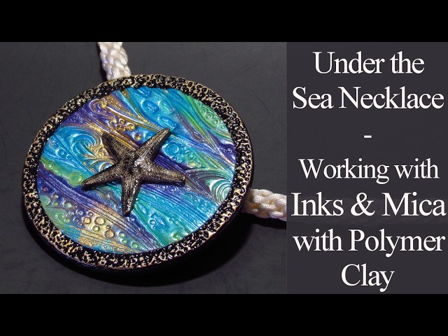 Alcohol Ink Flooding Polymer Clay - Under the Sea Polymer Clay Necklace