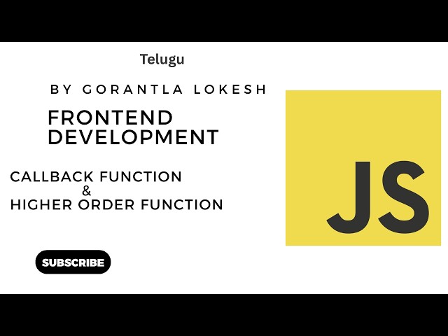 JavaScript Tutorial for Beginners #18: Callback & Higher Order Functions in JavaScript
