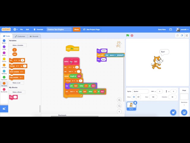 Scratch Tutorial: Talk Like Sans!