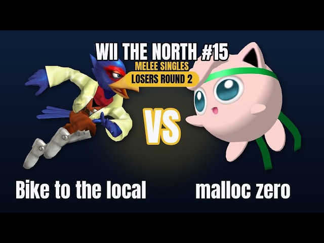 Wii The North #15 - Melee Singles Losers Round 2: Bike to the local (Falco) vs malloc zero (Puff)