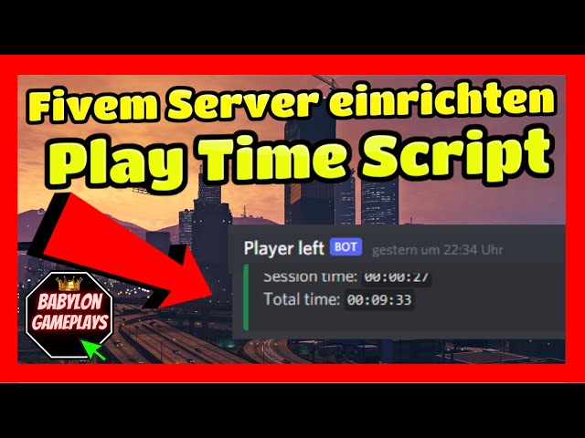 Fivem Server einrichten # 343 // New Playtime Script // EInfügen & Installieren Tutorial ESX Fivem