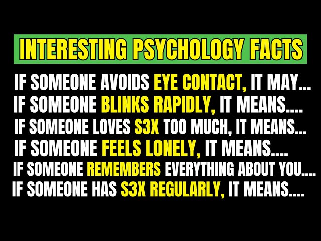 80 Interesting Psychological Facts about Human Behaviour