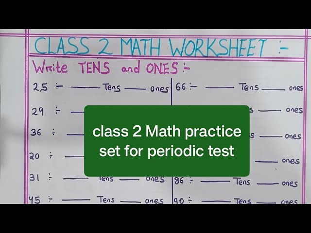 MATH PRACTICE SET FOR CLASS 2 || IMPORTANT QUESTION FOR PT AND WEEKLY TEST 🪄🪄