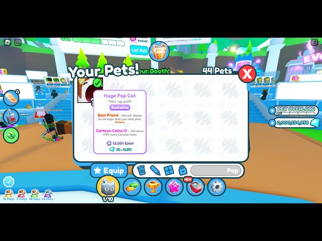 Gift Me Gems/Huge Biggest Gift Win Huge pop Cat
