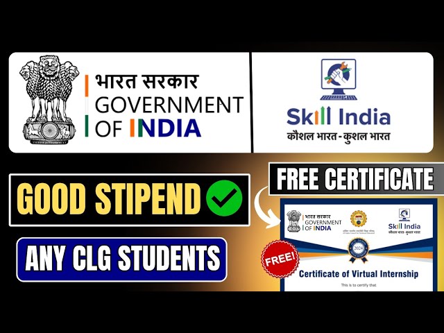 🛑Skill India Launched FREE Internship 2026 |Work  From Home | Govt Certificate I Apply Now 🔥