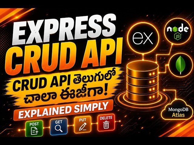 Express.js CRUD API with MongoDB | Explained Simply in Telugu | Node.js