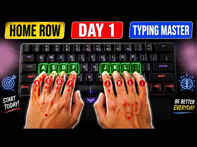 Learn English Typing from Scratch | Day 1 | Home Row Keys