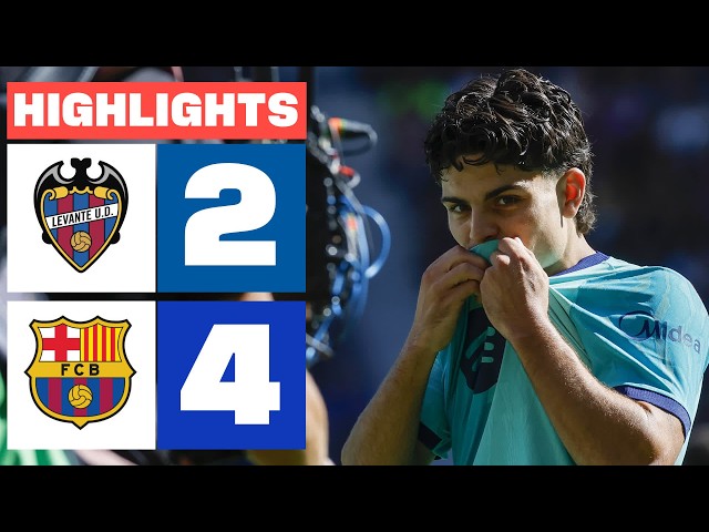 LEVANTE UD 2 - 4 FC BARCELONA | RESUMEN LALIGA EA SPORTS