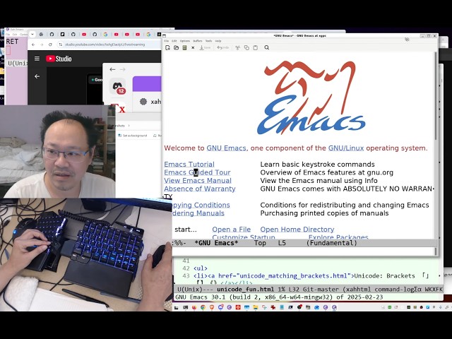 Xah Talk Show Ep792. install emacs on wsl Windows Subsystem for Linux