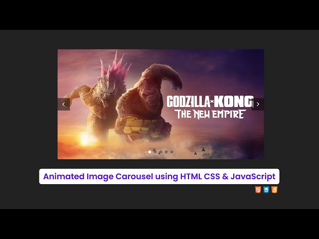Animated Image Carousel using HTML CSS & Javascript | Animated Image Carousel using Javascript