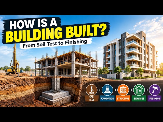 How Is a Building Actually Constructed? 🏗️ | From Soil Test to Finishing | Engineering whys