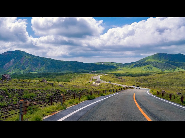 Driving Through Japan's Aso Highlands | Scenic Drive 4K