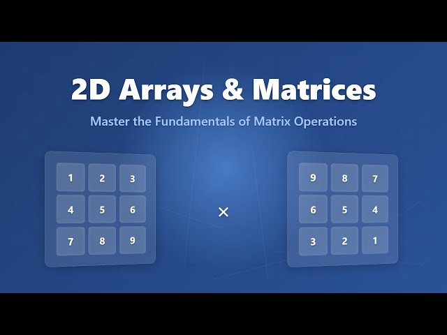 2D Arrays and Matrices Explained for Beginners!