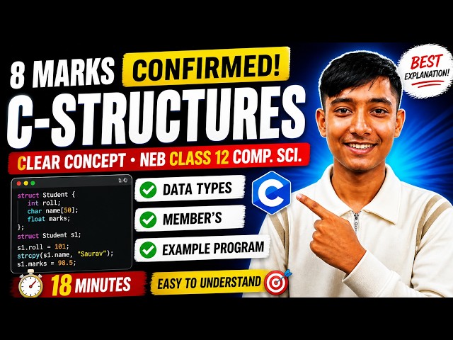 👉 Class 12 C Programming: Structure in 18 Minutes 🔥 | Complete Beginner Guide
