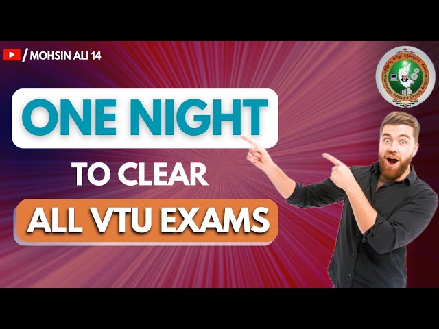 How To Pass Vtu Exam In One Engineering Night🔥🔥Easy Trick well Explained
