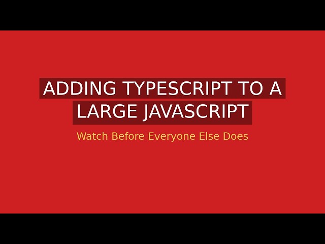 Adding TypeScript to a Large JavaScript Codebase (Claude Code Migration Guide)