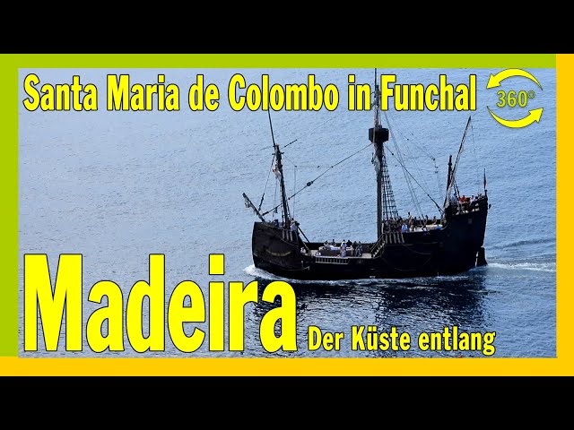 An Bord einer Nachbildung von Kolumbus' Flaggschiff Santa Maria de Colombo in Funchal in 360 Grad