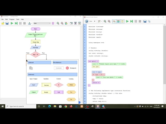 C++ Programing Week 07   Control Flow Diagram with Flowgorithm
