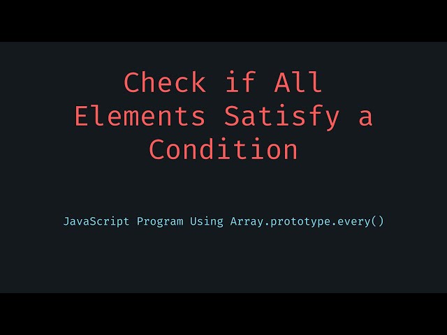 Predicate Function Check for All Elements