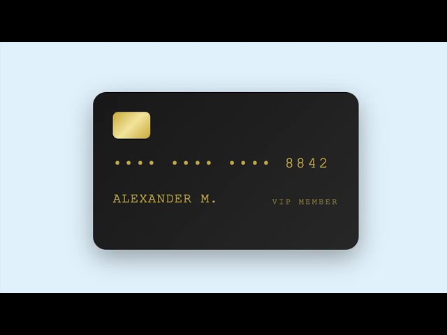 How To Create VIP Gold Card With HTML & CSS