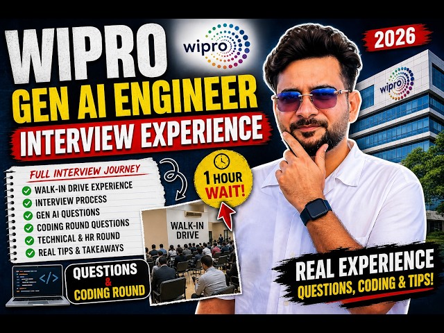 Wipro Gen AI Engineer Interview Experience 2026 | Walk-in Drive, Questions & Coding Round