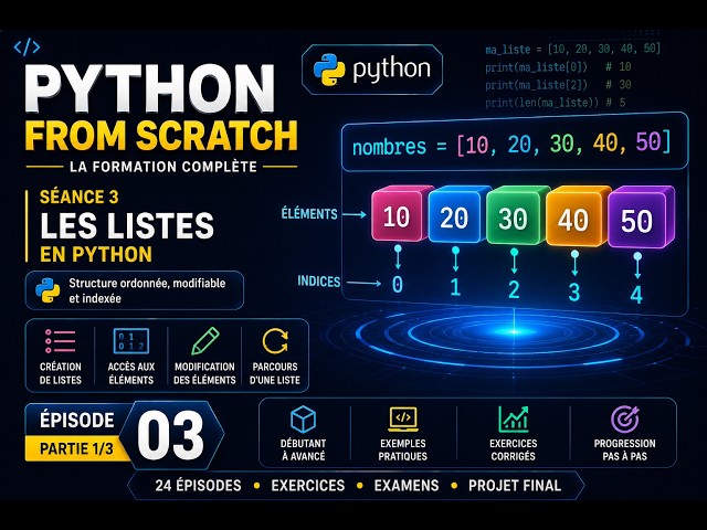 Python from Scratch #03 — Les Listes en Python 🐍  Partie 1/3