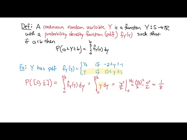 Continuous probabilities - PDF