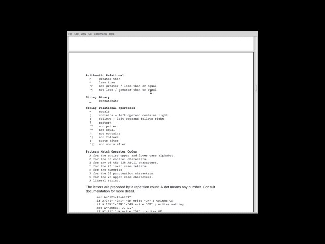 Mumps Programming Language Tutorial Part 4