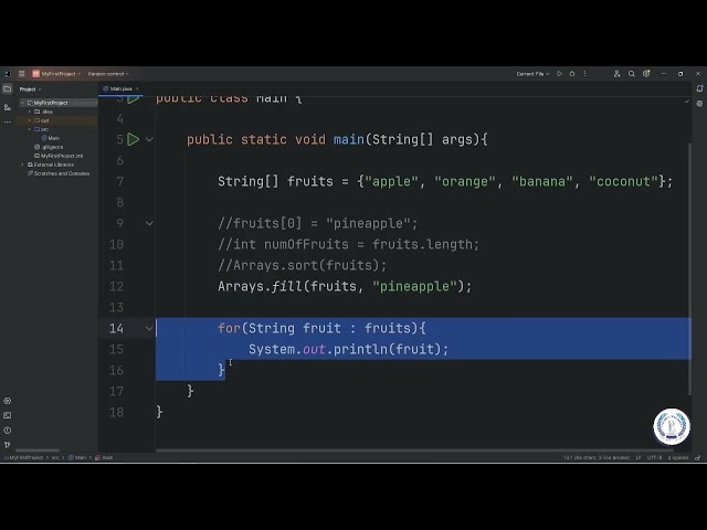 20 - Array,  input into array & search an array (java full stack)