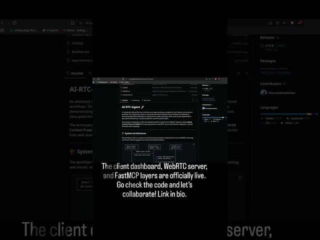 Day 2 of making local LLMs do my chores until Big Tech notices me. Project code: AI-RTC-Agent