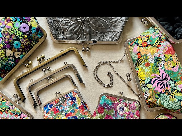 Liberty Fabric Kiss Clasp Clutch, Sew Frame Bag Purse, Bridesmaid Evening Bag, Boho Textile Pouch.