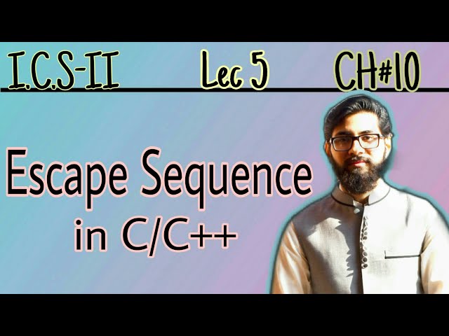 escape sequence in c (hindi/urdu) | 2nd year computer chapter 10 | ICS Part 2