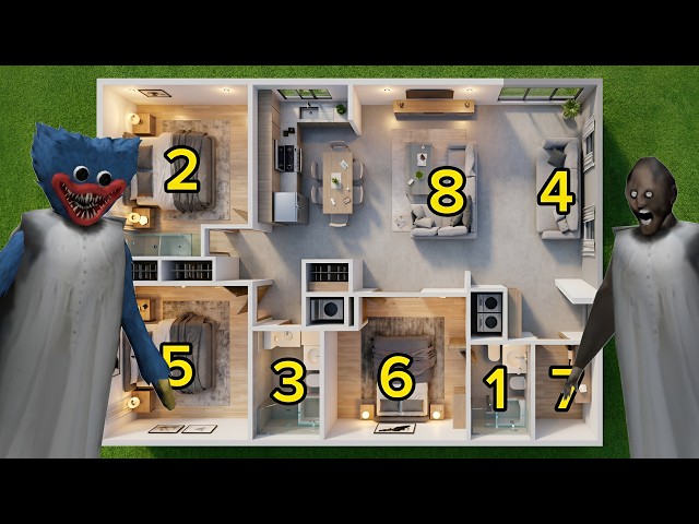 Playing hide and seek with granny  poppy playtime 5 Don’t get killed by granny 2