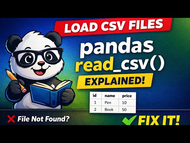 Pandas read_csv() Explained | Load CSV Files Correctly (Beginner Tutorial)