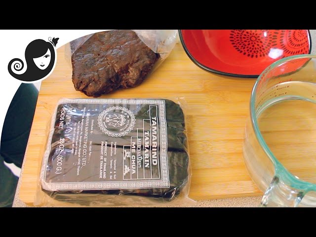 How to Deseed & Prepare Tamarind Pulp or Paste from a Block of Tamarind