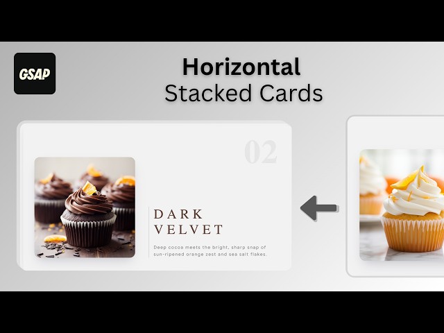 Horizontal Stacked Card Animation on Scroll | GSAP ScrollTrigger #gsap