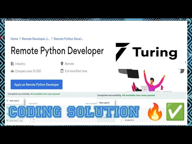 Turing Remote Python Developer Hiring & Solution 2024|Squared Sum and Longestsubsequence Python#mnc