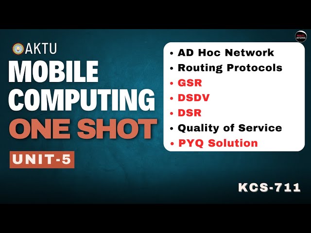 Mobile Computing Unit-5 One Shot | Mobile Computing Unit-5 Aktu | Aktu Exams | 4th Year B-Tech