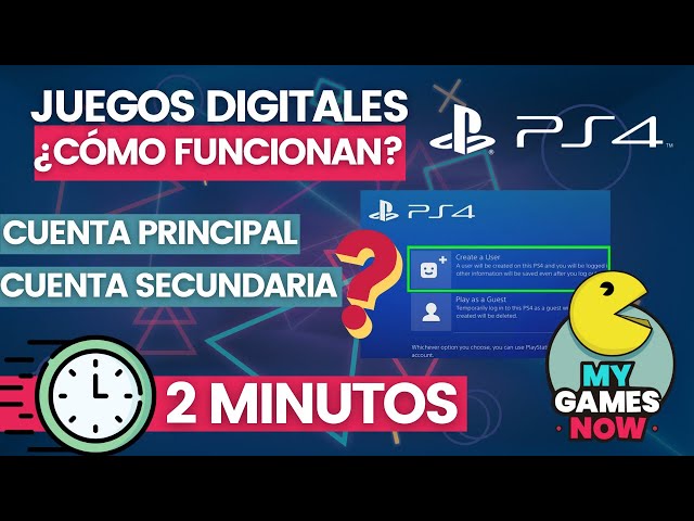 🎮JUEGOS DIGITALES PS4 - ¿CÓMO FUNCIONAN? - EXPLICADO en 2 MINUTOS⏰ (Cuenta PRINCIPAL-SECUNDARIA)