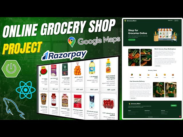 Online Grocery Shopping System Project | Spring Boot React JS Project |Full Stack Final Year Project