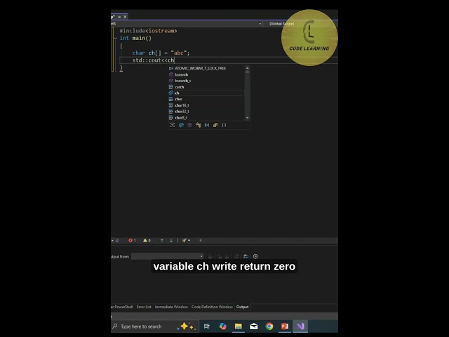 C++ module | string 'part 2' | CodeLearning