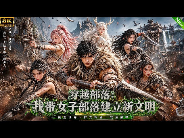 新动漫上线📢穿越蛮荒世界，意外闯入全是女人部落，用现代智慧带领她们开启新的文明！#动漫 #穿越 #anime