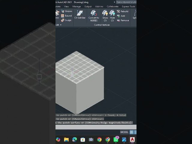 AutoCAD SURFPATCH Command Explained | Create Surface from Boundary #Shorts
