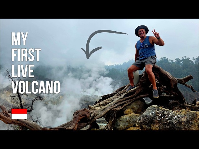 My first ever LIVE volcano hike in Java, Indonesia